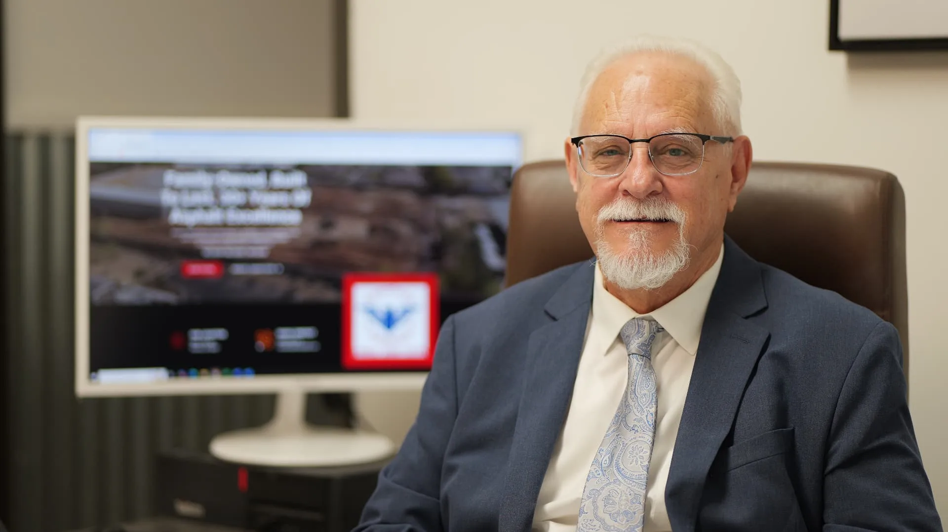 Alex Gutierrez Sr., founder and CEO of American Asphalt, at his Phoenix office
